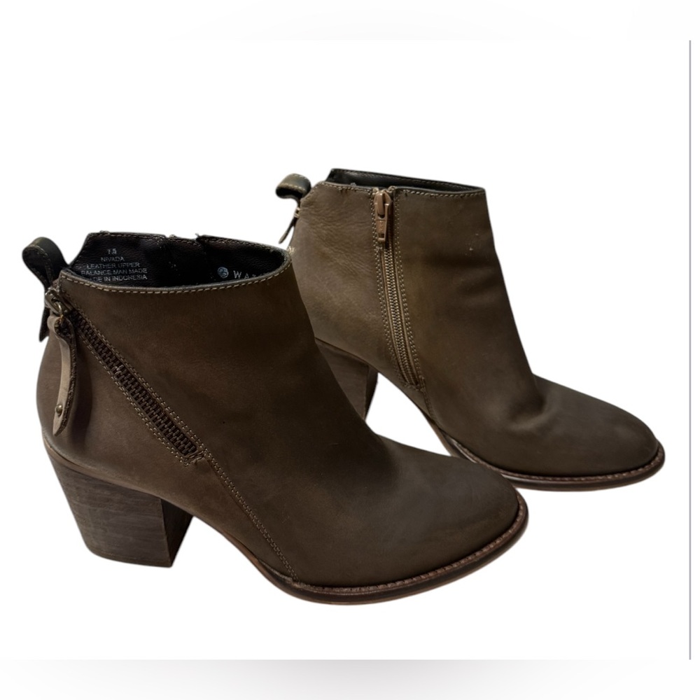 Bondolo Nicaea Women's Waterproof Leather Brown Ankle Boots Sz7.5